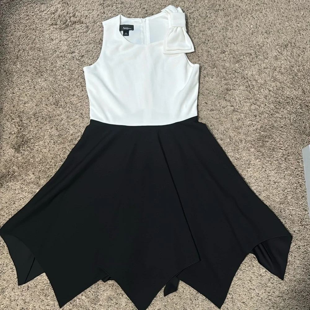 Amy Byer Girls Hanky Hem Dressy Dress with Bow Detail Size 16